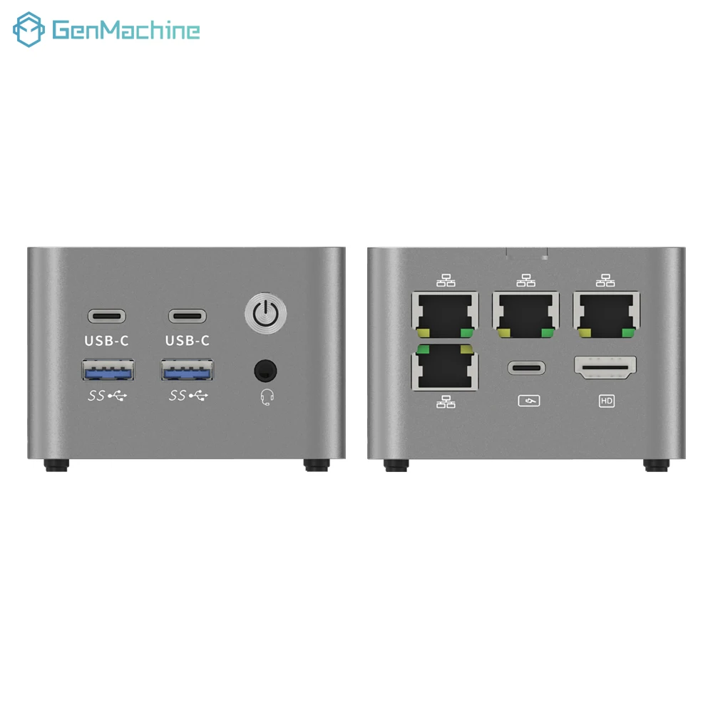 Genmachine AMD Ryzen 3 5425U Mini PC - 4C/8T، طاقة منخفضة 35 وات، رسومات Radeon، Dual M.2 NVMe، WiFi 6E - محطة عمل مدمجة للغاية #6