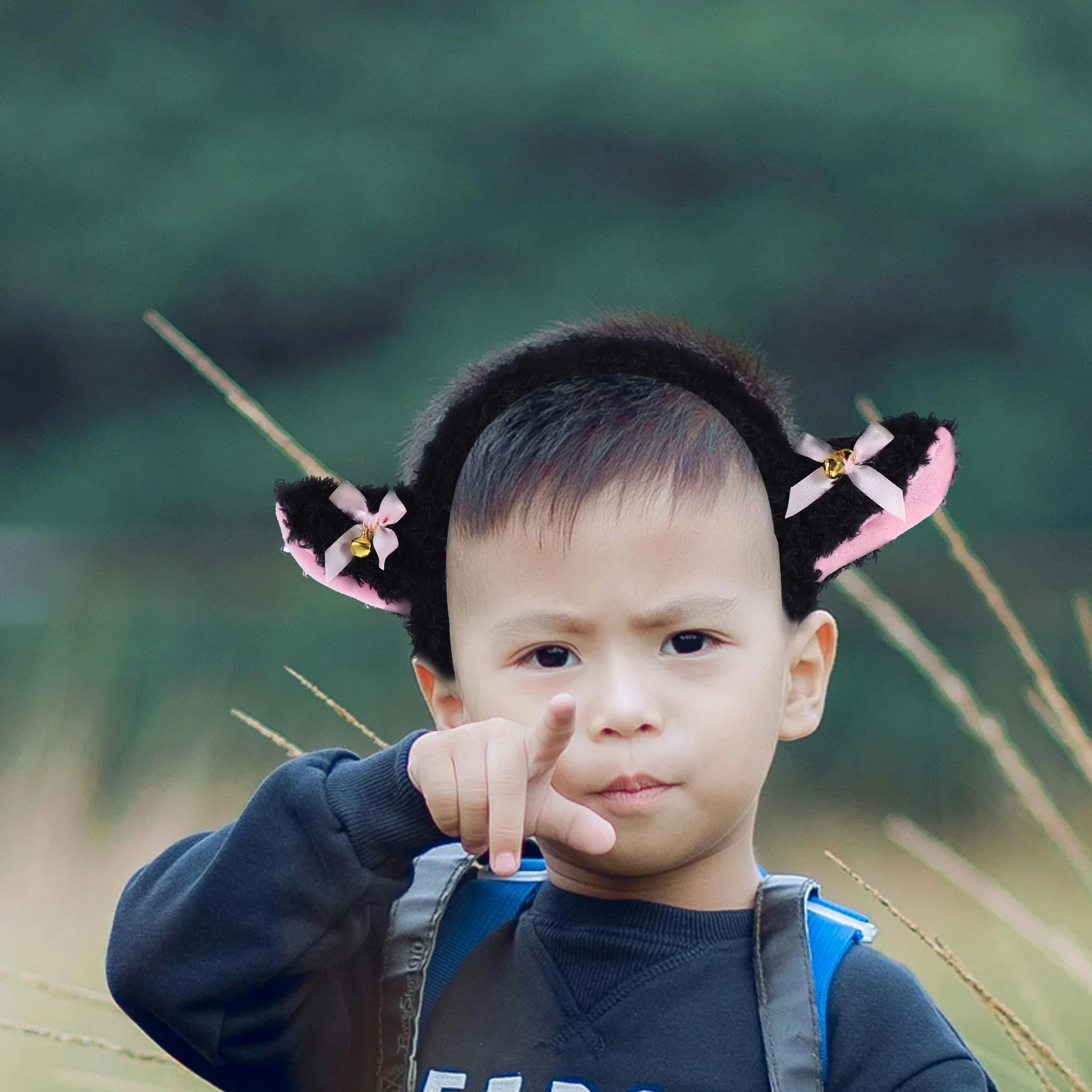 1 set di fasce per capelli e coda di agnello, adorabili accessori per costumi di pecora, morbidi oggetti di scena per feste di cosplay di Halloween