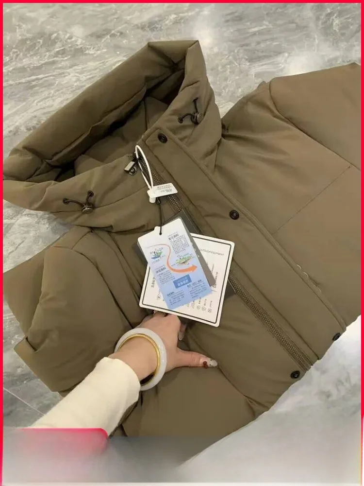 

Men's High-Weight Duck down Jacket Hooded Coat Warmth Filled 90% Duck Feather Winter Outerwear Casual Fashion Style