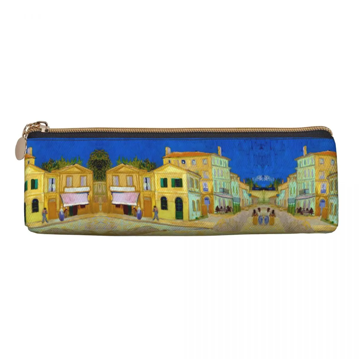 Van Gogh Pencil Case The Yellow House Big Pencil Pouch Kids Zipper Cute School Pencil Cases Custom DIY Stationery