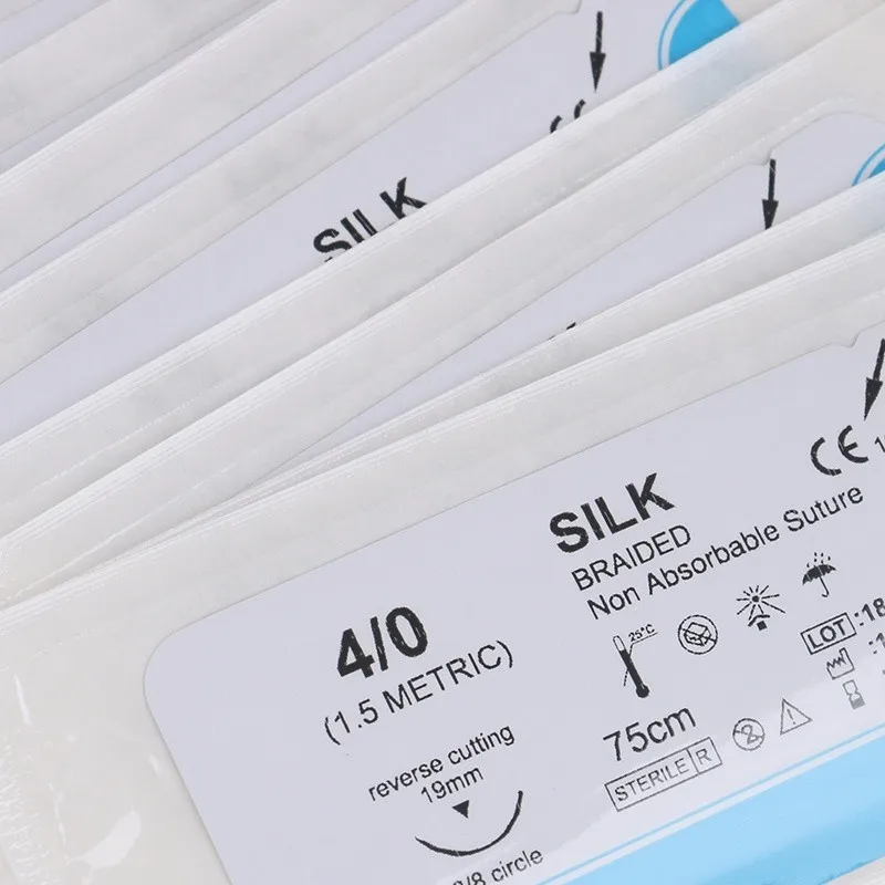 12 Stück Dental Naht Polypropylen Seide Nylon Lehrdemonstrationen Übungen Verwendung