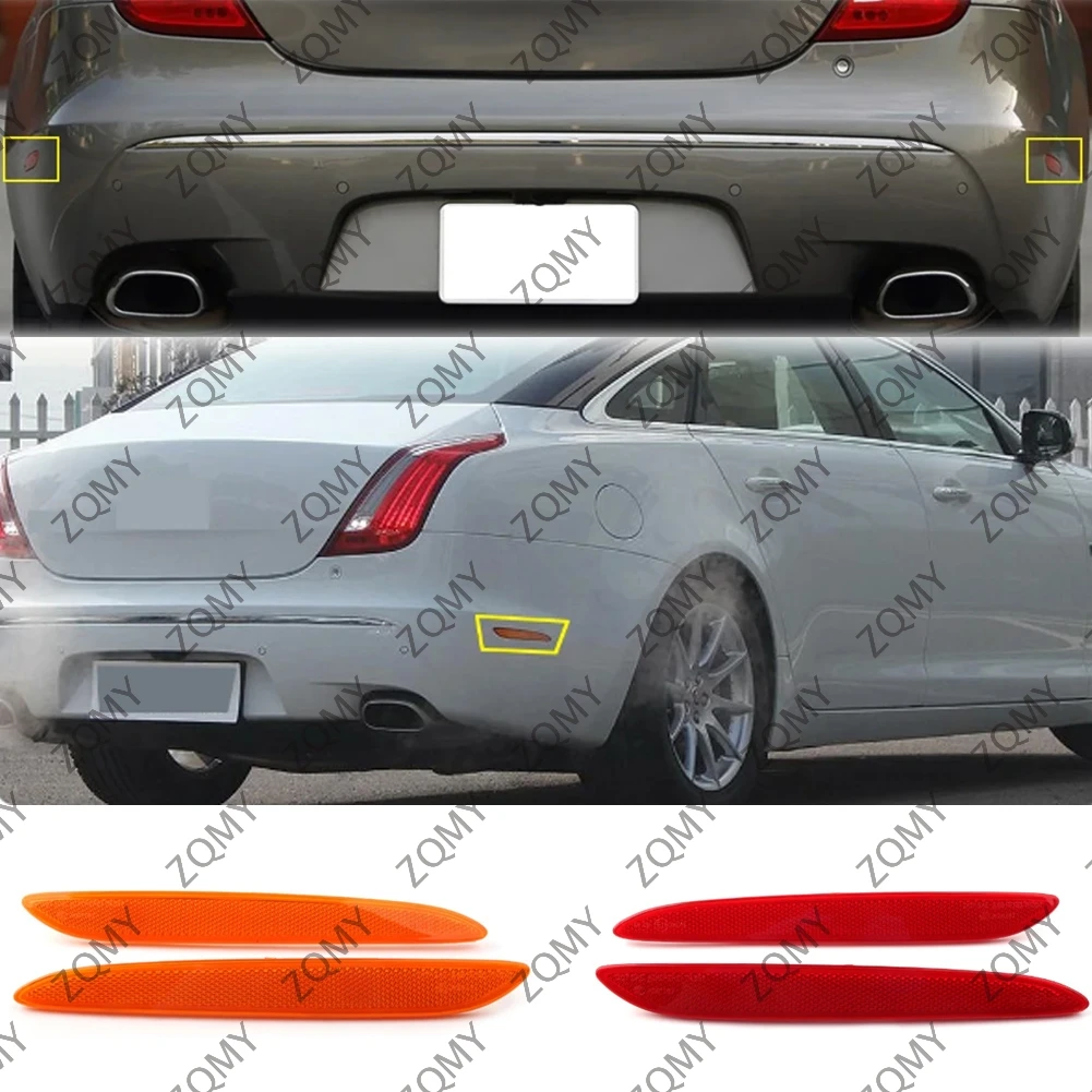 1pcs Car Rear Bumper Trim Side Reflector Reflective Strips Lens For Jaguar XJ 2010 2011 2012 2013 2014 2015 2016 2017