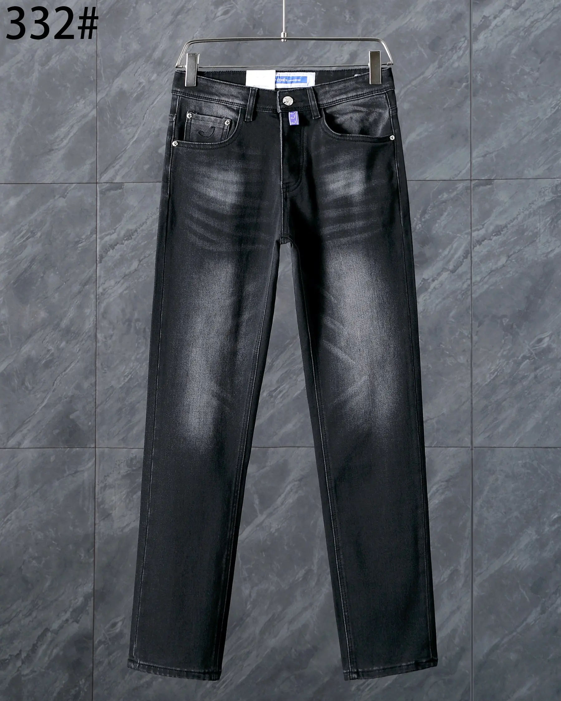 BLLIYOSS 2026 FW New Leisure Jeans Men collection Embroidery Straight Outdoors Pants High-Quality Cowhide card Old Money Style