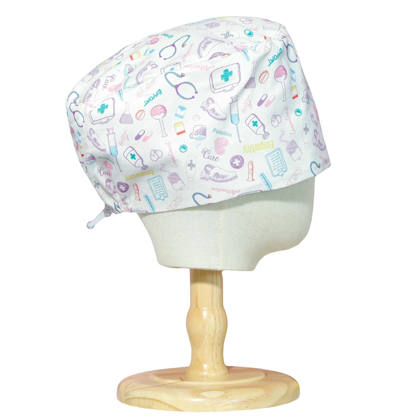 Bonnets chirurgicaux pour médecins et infirmières, bonnets pour cheveux longs, couvre-chefs médicaux et dentaires, chapeaux en coton à motifs de dessins animés pour femmes, hôpital, clinique K1160