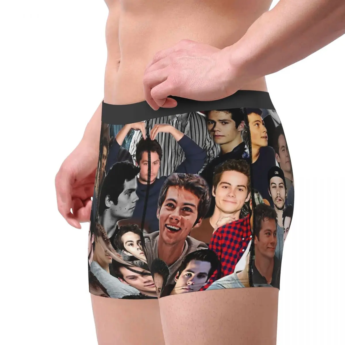 Dylan O\'brien Collage Underpants Breathbale Panties Male Underwear Print Shorts Boxer Briefs