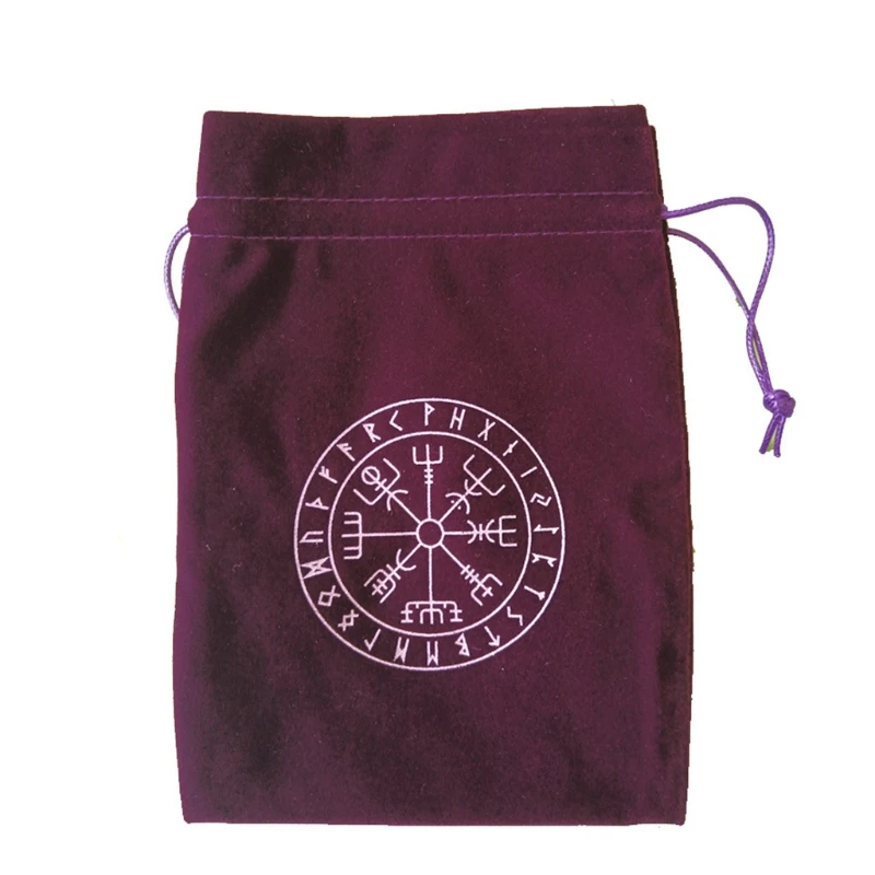 yunyun Pendulum Divination Tablecloth Card Pad Runes Altar Table Cloth Board Game Drawstring Flannel Bag Tarots Storage Pouch