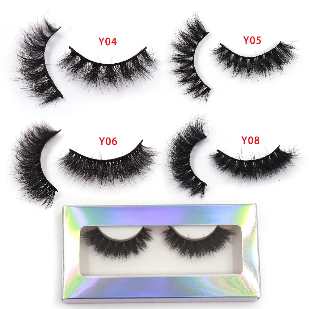 LEHUAMAO 5Dミンクつけまつげ Dカール ふわふわレイヤード メッシーミンクつけまつげ ソフトウィスピー ストリップ 再利用可能 ミンクつけまつげ メイクアップ