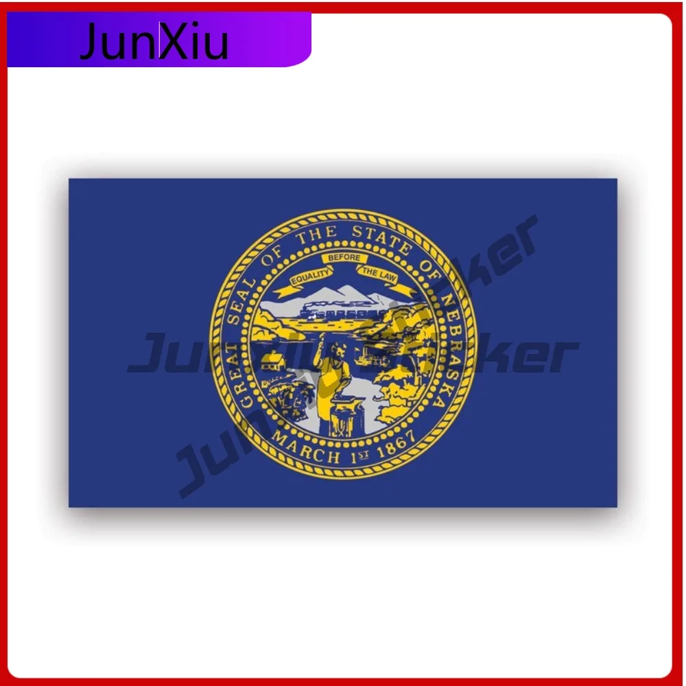 

Nebraska Flag Sticker Creative Decals State Nebraskan Ne State Flag Patriotic Car Sticker Vinyl Decal Waterproof Durable Fade
