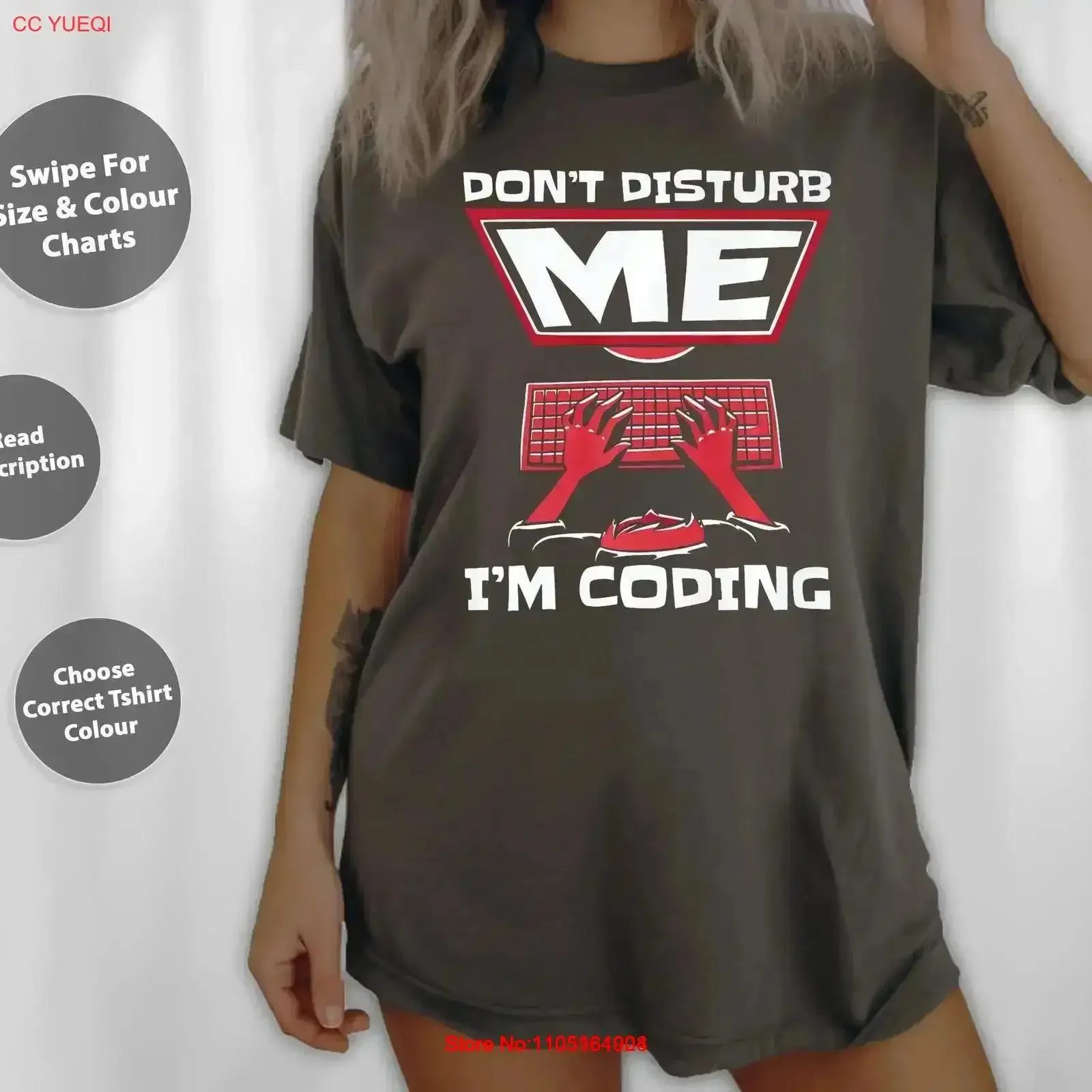 لا تزعجني أنا ترميز برنامج كومة كاملة المطور قسط تي شيرت SweaT حمل حقيبة 124222 خمر غسلها مريحة #1