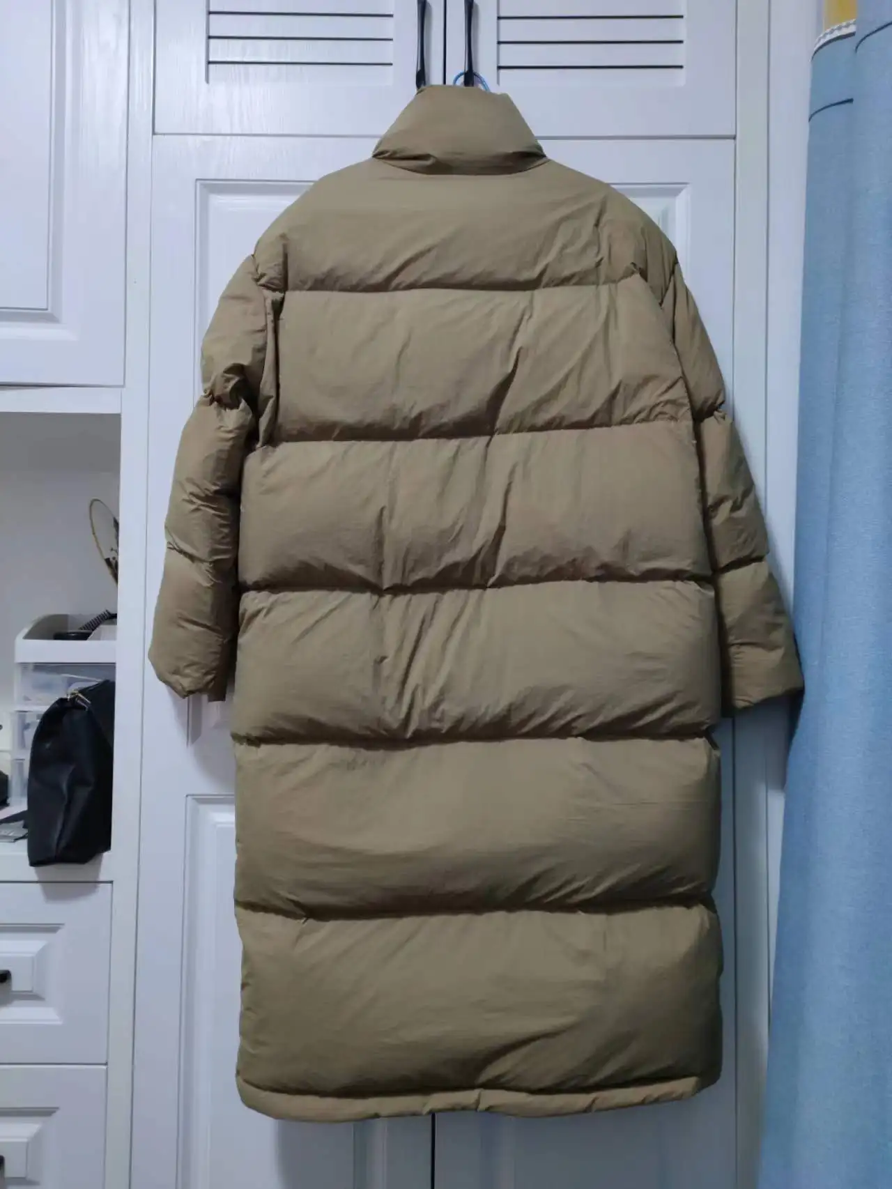 Mulheres pato branco para baixo puffer parka, casaco de neve quente grosso, gola alta, casaco comprido felpudo, outerware à prova de vento, solto,