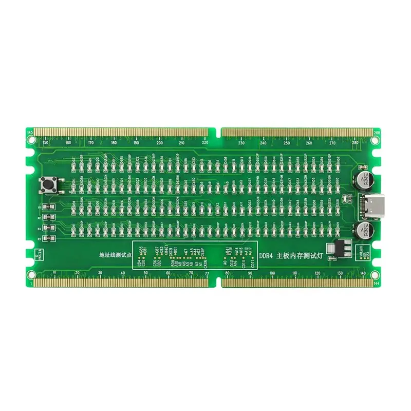 

A13E-HMT-TC04 DDR4 Desktop Memory Slot LED Tester Test Card Reversible USB Powered Computer