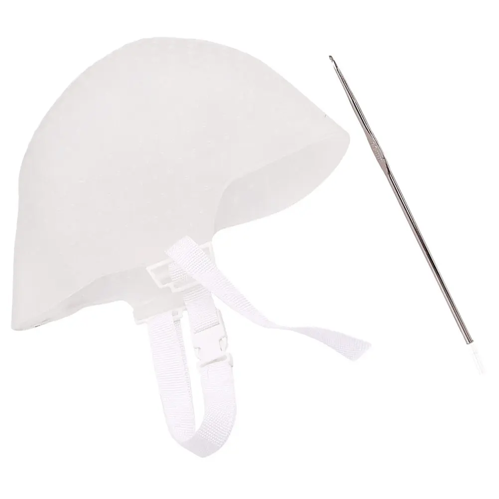 

2Sets Silicone Hair Highlights Cap Durable Flexible Hair Dyeing Accessory Salon Tool Dye Cap Coloring Brush Dyeing Color Tool