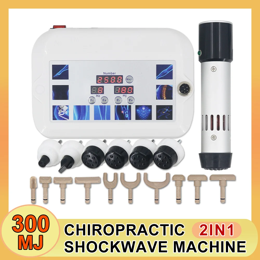 New Shockwave Therapy Machine ED Treatment Patellar Tendinitis Electric Chiropractic Corrector Gun Spine Massage Pain Relief