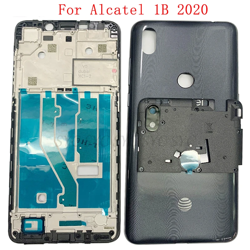 

Battery Cover Rear Door Housing Case For Alcatel 1B 2020 5002 Back Cover with Middle Frame Camera Frame Repair Parts