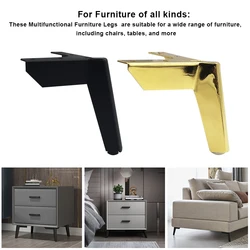 4pcs/set Easy Replacement Furniture Legs For Furniture Accessories Decorative Metal Furniture Legs Hoarse black 8cm