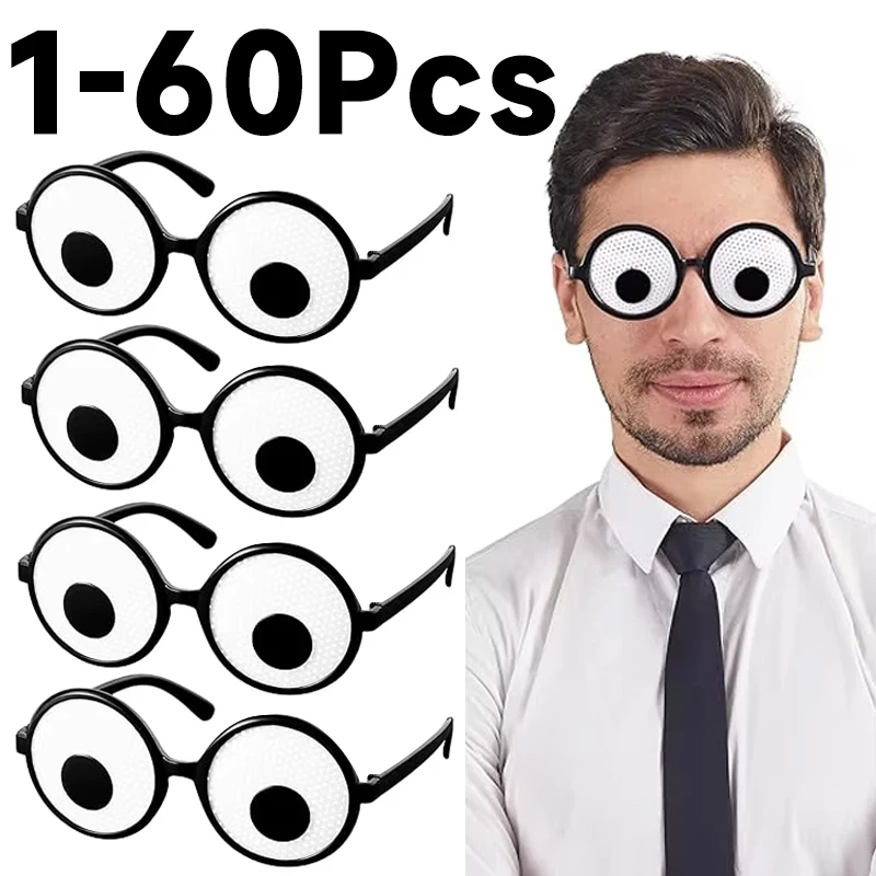 Lunettes de soleil globe oculaire d'halloween, 1 à 60 pièces, nouveauté de fête folle, vêtements, accessoires de décoration d'événement, cadeau pour femmes, lunettes amusantes