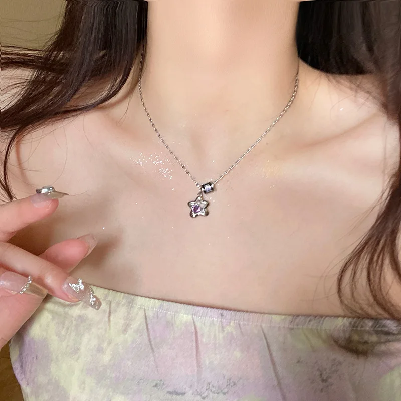 

New 925 Sterling Silver Sweet Retro Light Luxury Small Barbaric Waist Necklace Women's Collarbone Chain