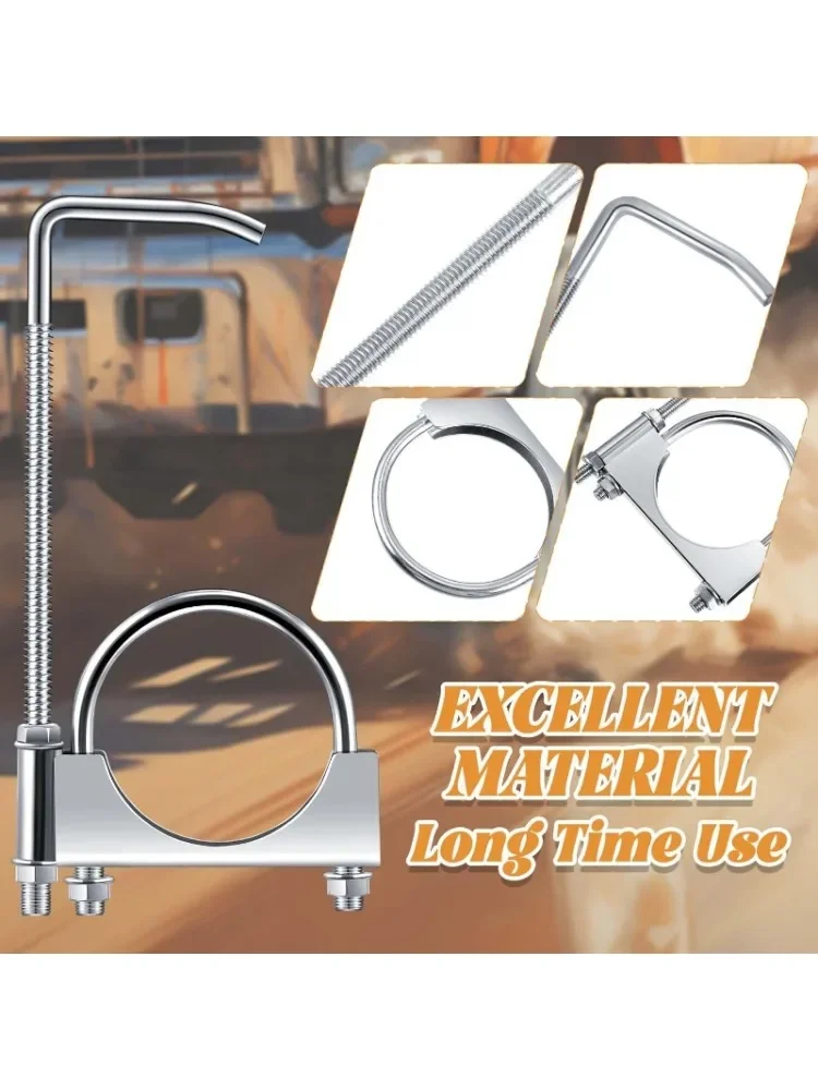 Auto Uitlaat Klem Haak 2.5Inch Uitlaat Klem Met Hanger Uitlaat Klem Klem Met Hanger Achter Uitlaat Hanger Auto tool - afbeelding 2