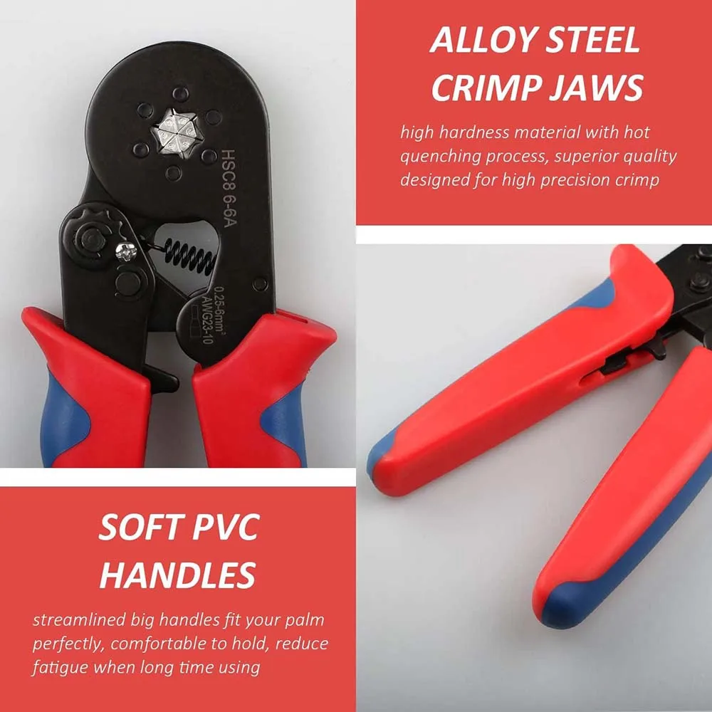 Imagem -05 - Auto-ajustável Ratchet Crimping Tool Fio Ferrules Conectores Pin Cabo End Ferrule Crimper Alicate Awg237