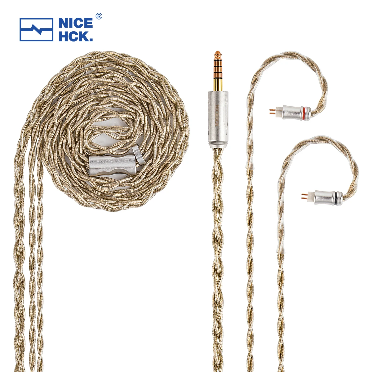 NICEHCK GrSSound سلك مراقبة داخل الأذن 8N عالي النقاء OCC HiFi كابل 2Pin لـ NX8 HIMALAYA Quartet EA500 Stellaris Performer8