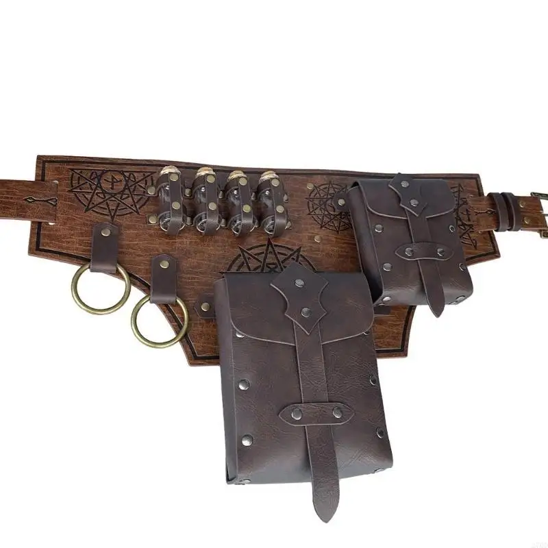 Costume pour hommes 270D, ensemble d'accessoires Costume Vikinges, ceinture en Pirate médiéval,