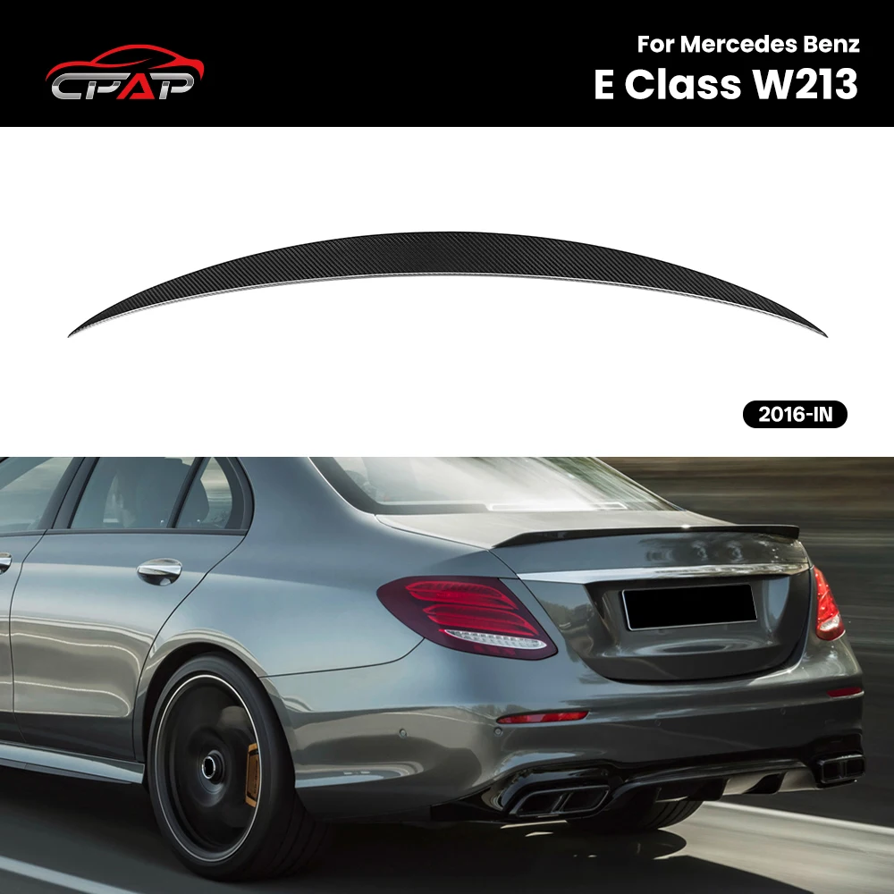

Real Dry Carbon Fiber Rear Lid Trunk Spoiler Boot Wing for Mercedes Benz E Class W213 Sedan OEM Style 2016-IN