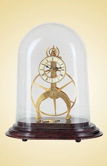 French Style 24K Gold Plated Gilt Polished Brass Great Wheel 7 Days Repeater Balanced by Hairspring Skeleton Desk Clock /Watch