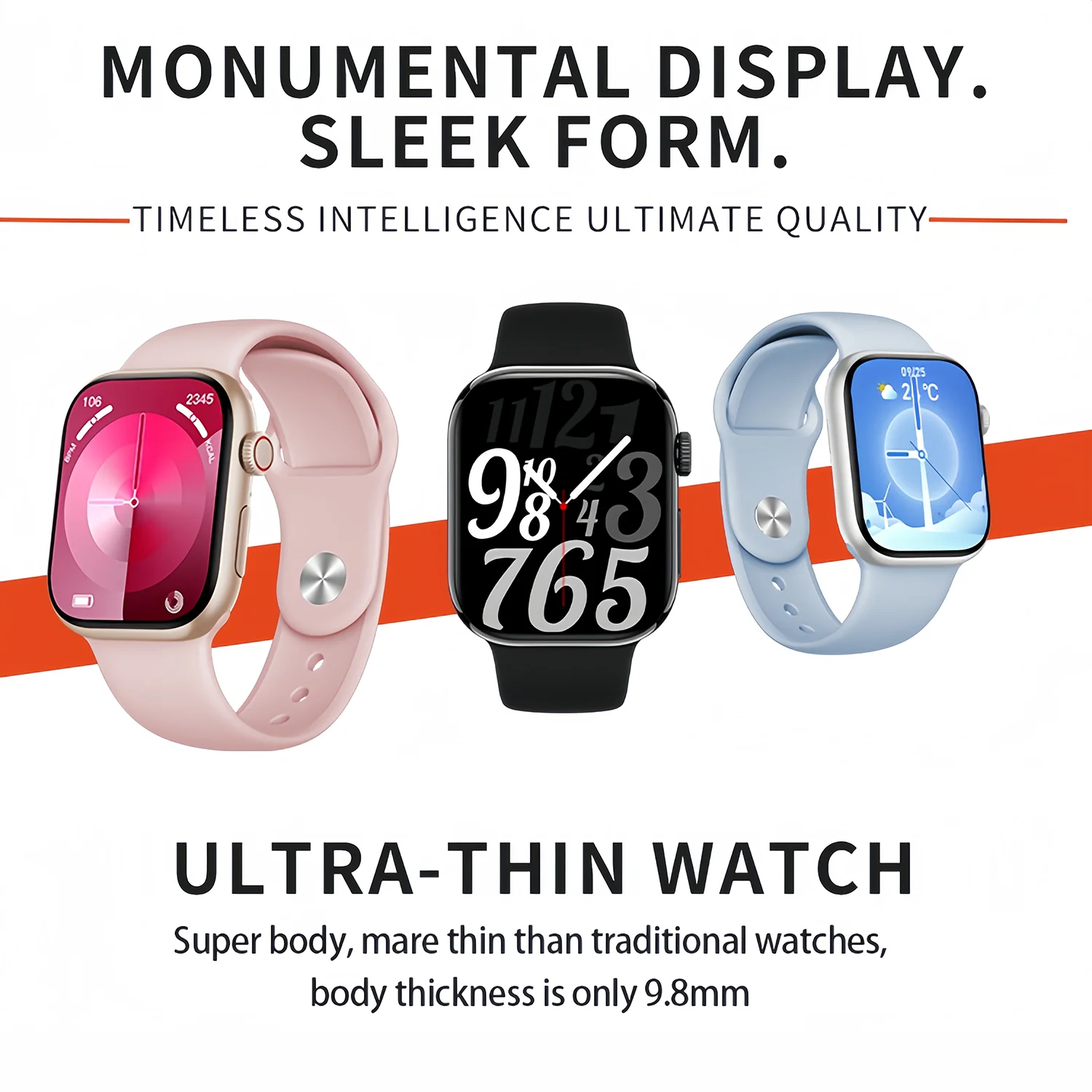 Square Screen Smartwatch,Buletooth Call/Notifications,Heart Rate/SpO2 Monitor,IP65,Wireless Charging,10 Sport Modes Couple Watch