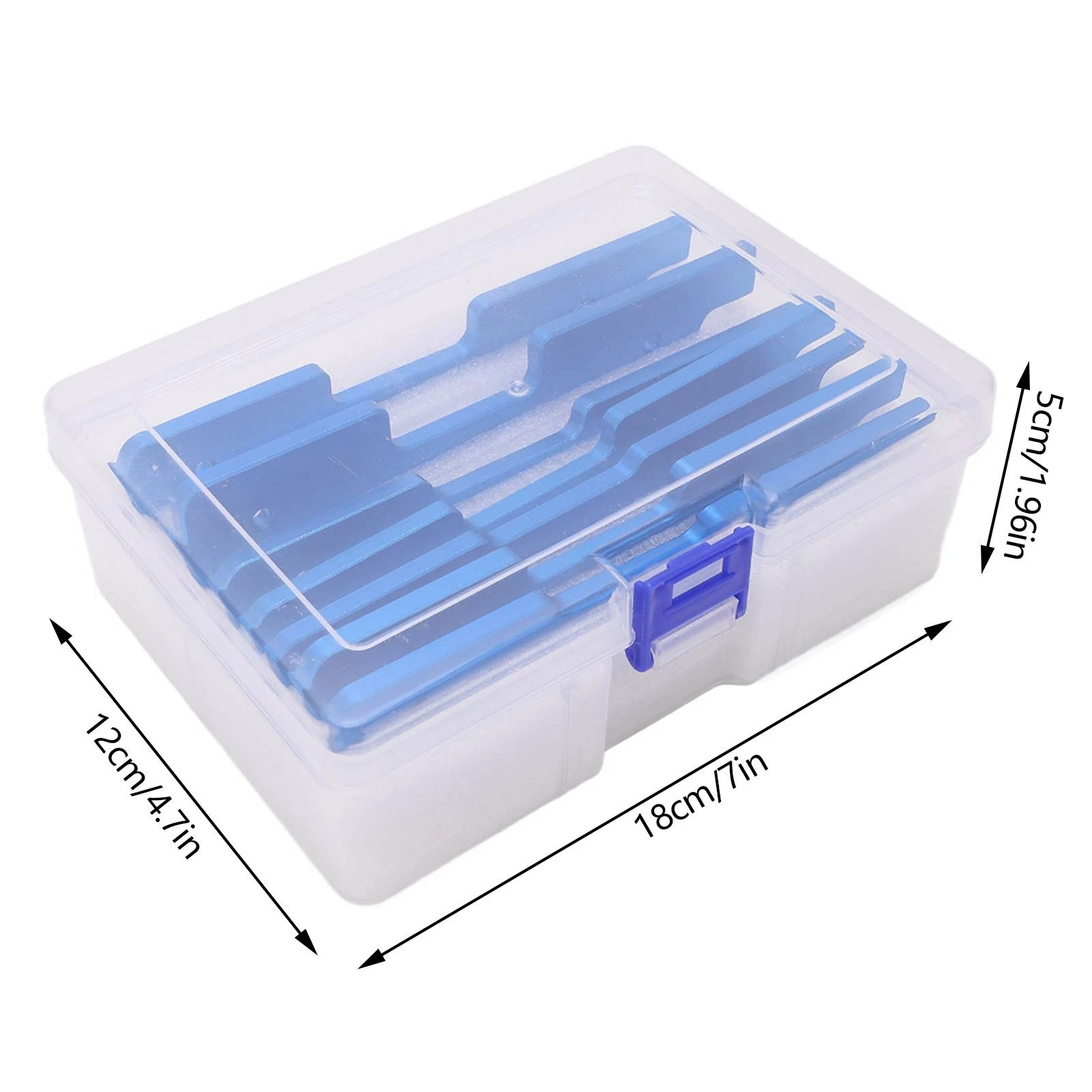 

7Pcs Gauge Block Set Aluminum Alloy Clear Scale Woodworking Measuring Block Blue
