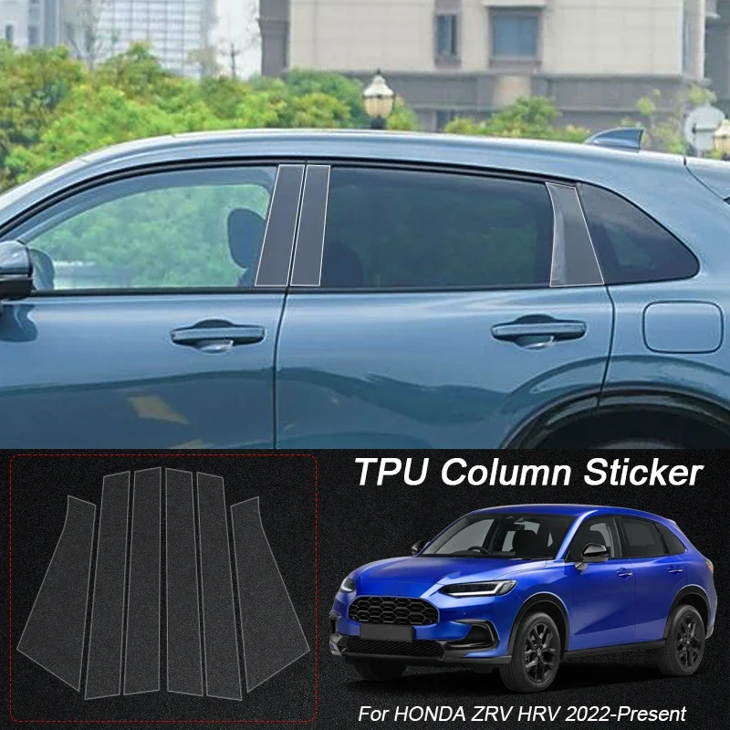 

For HONDA ACCORD CIVIC Hatback E:NP2 E:NY1 ODYSSEY PILOT ZRV HRV B Pillar TPU Car Protective Film Auto Window Body Paint Sticker