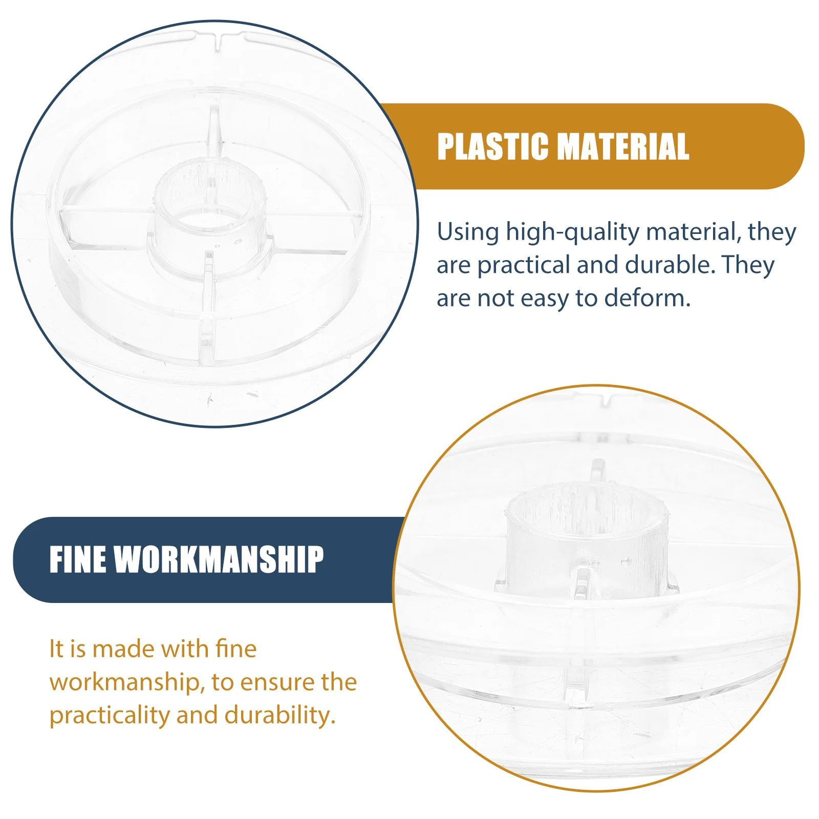 

10Pcs Plastic Bobbin Spools Empty Round Craft Storage for Thread Wire String Winding Sewing Tools Plastic Spools