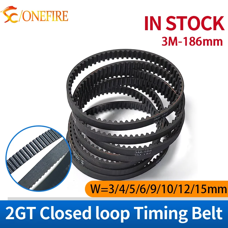 

3M-186 toothed belt drive belt HTD186 3M rubber synchronous belt width 3-15mm for Karcher FC3 FC 5 (Premium) vacuum cleaner
