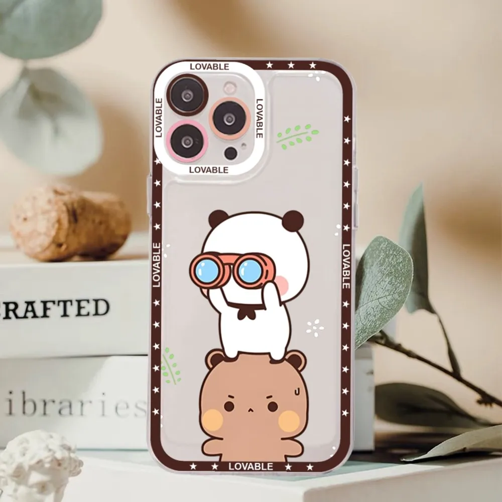 BuBu DuDu Cartoon Phone Case For iPhone 15 14 13 12 11 Pro Max 14 13 12 Pro Mini Transparent Case