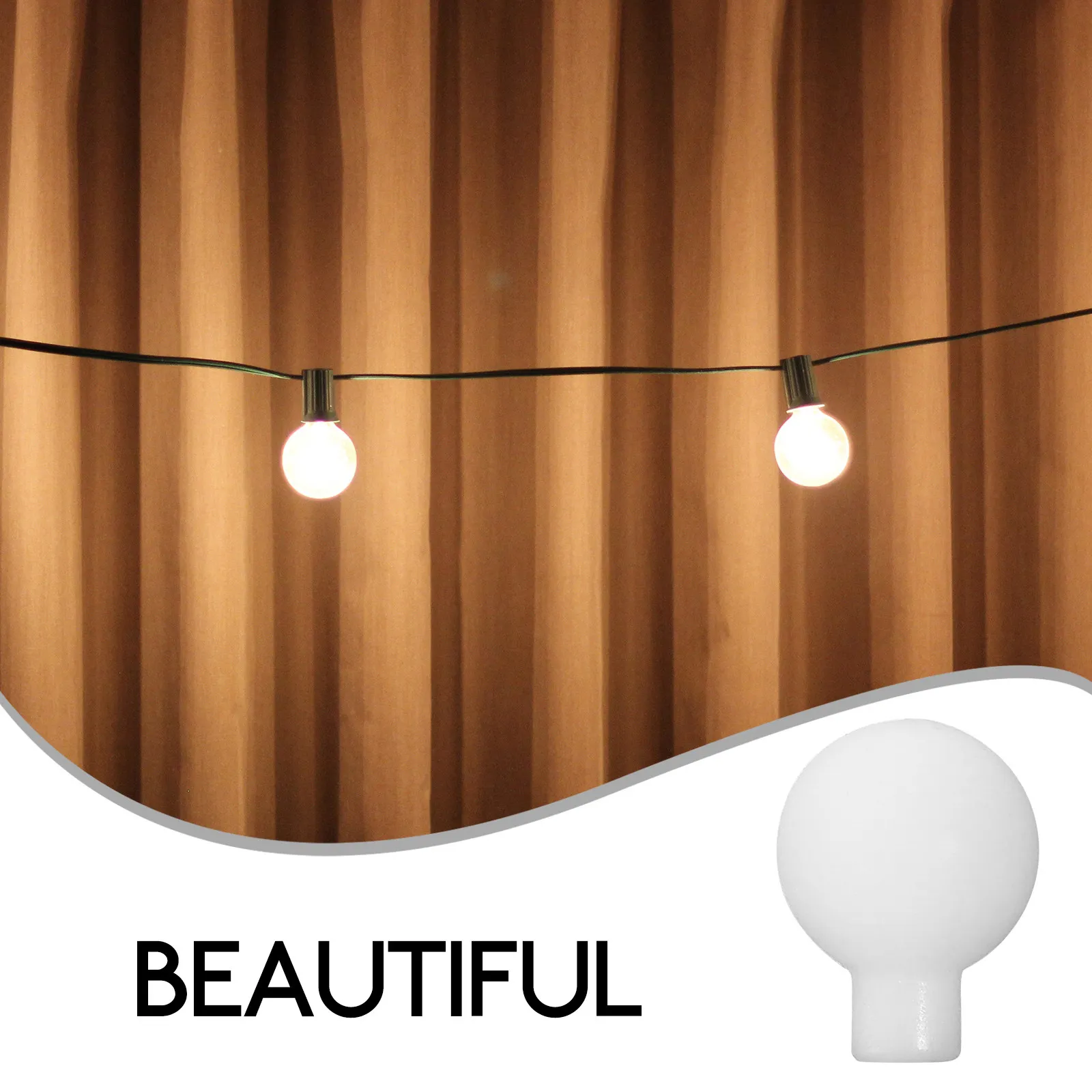 

100Pcs LED Globe Ball String Light Shade 1.9cm Frosted ABS Material Lampshade for Fairy Lights Outdoor Indoor Decoration