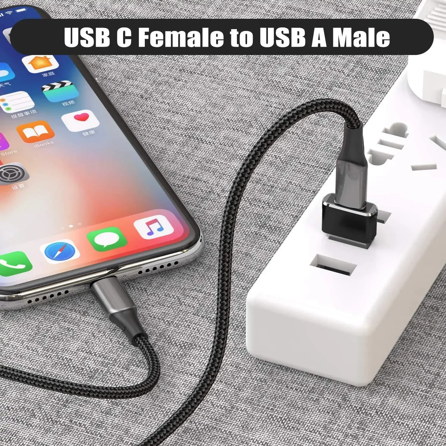 USB OTG Male To Type C Female Cable Adapter Connector Converter Charger For iPhone 11 12 13 14 Pro Max Apple Macbook Computer
