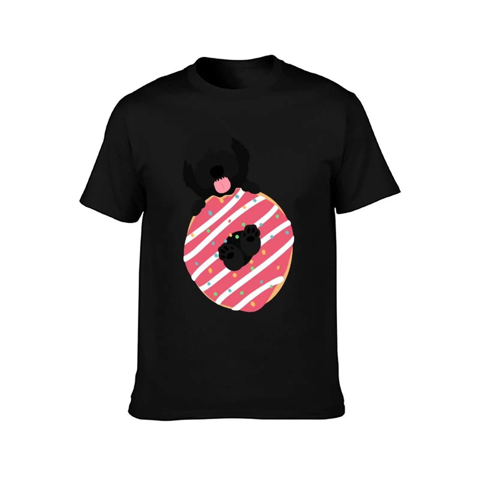 Love Black Cockapoo Cavapoo Cavoodle Dog and Donut T-Shirt sweat shirts graphic tee boys whites plain white t shirts men
