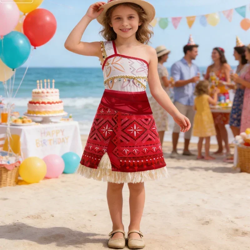 Nouvelle tenue de carnaval pour femme, costume familial, aventure océanique, cosplay Moana, vêtements à manches courtes