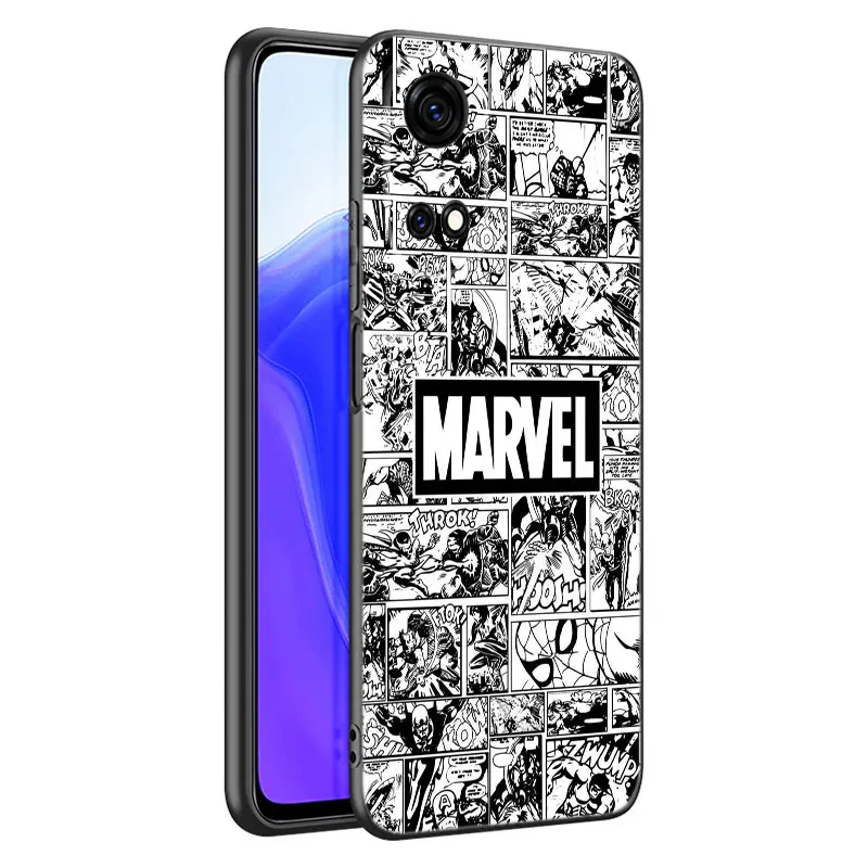 Marvel Avengers Art Black Phone Case For Honor 70 90 200 Magic 4 5 6 Lite X5 X6A Plus X6 X6S X7A X7B X8 X8A X8B X9 4G X9A X9B 5G