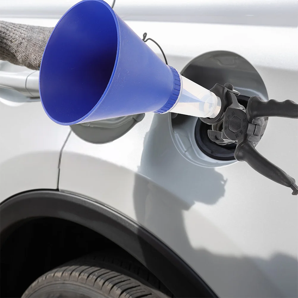 

Oil Funnel ABS with Clamp Blue Multifunctional Engine Oil Change Tool for Car Boat Fuel Filling Flexible No Spill Funnel