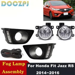 1Set Car LED DRL Daytime Running Light Driving Fog Lamp Assembly Kit For Honda Fit Jazz RS 2014 2015 2016