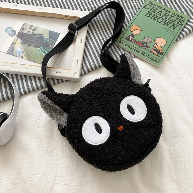 Japanese Style Kawaii Bag Women Cartoon Plush Lamb Wool Shoulder Bag for Women New Crossbody Bag Phone Purse Bolsa Feminina