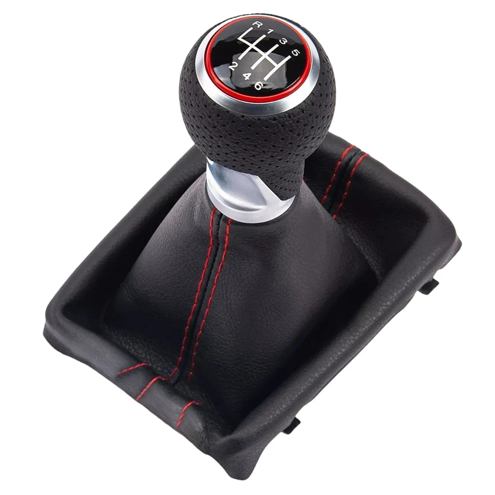 As Show 6 Speed Gear Shift Knob Breathable Shift Cover Direct Fit Shift Knob Vehicle Customization For A4 For A5