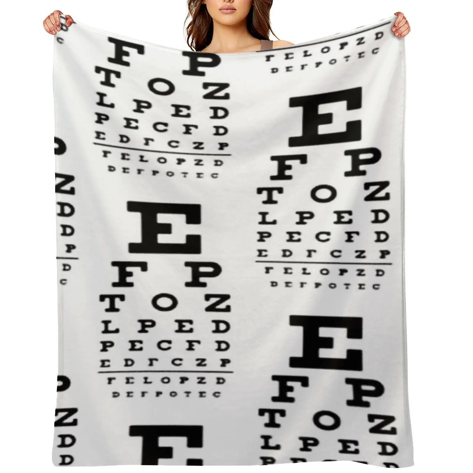 

Eye Doctor Vision Chart Throw Blanket Furry Moving Polar Summer Blankets
