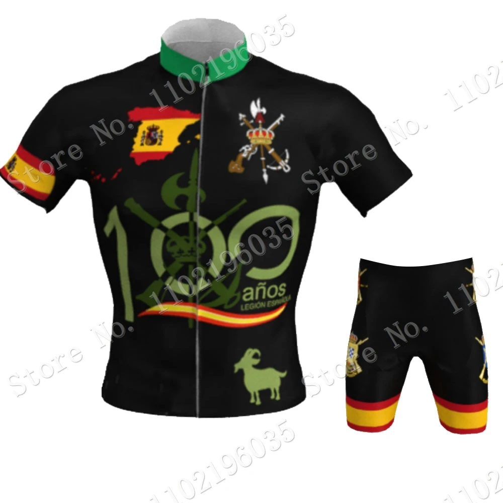 2023 LEGION Espana Cycling Jersey Set Spain Summer Bicycle Clothing Road Bike Shirts Suit Bicycle Bib Shorts MTB Ropa