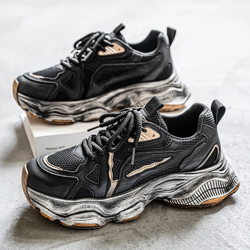 

Осенняя обувь для папы, мужские повседневные кроссовки, уличные кроссовки для бега, тенниса, удобные кроссовки на платформе, дышащие кроссовки, винтажная спортивная обувь