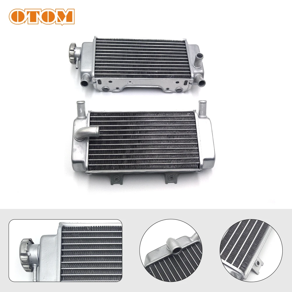 OTOM Motorcycle Radiator Engine Cooler Cooling Water Tank Aluminum Left Right For HONDA CRF250R 2006-2009 Dirt Bikes Accessories