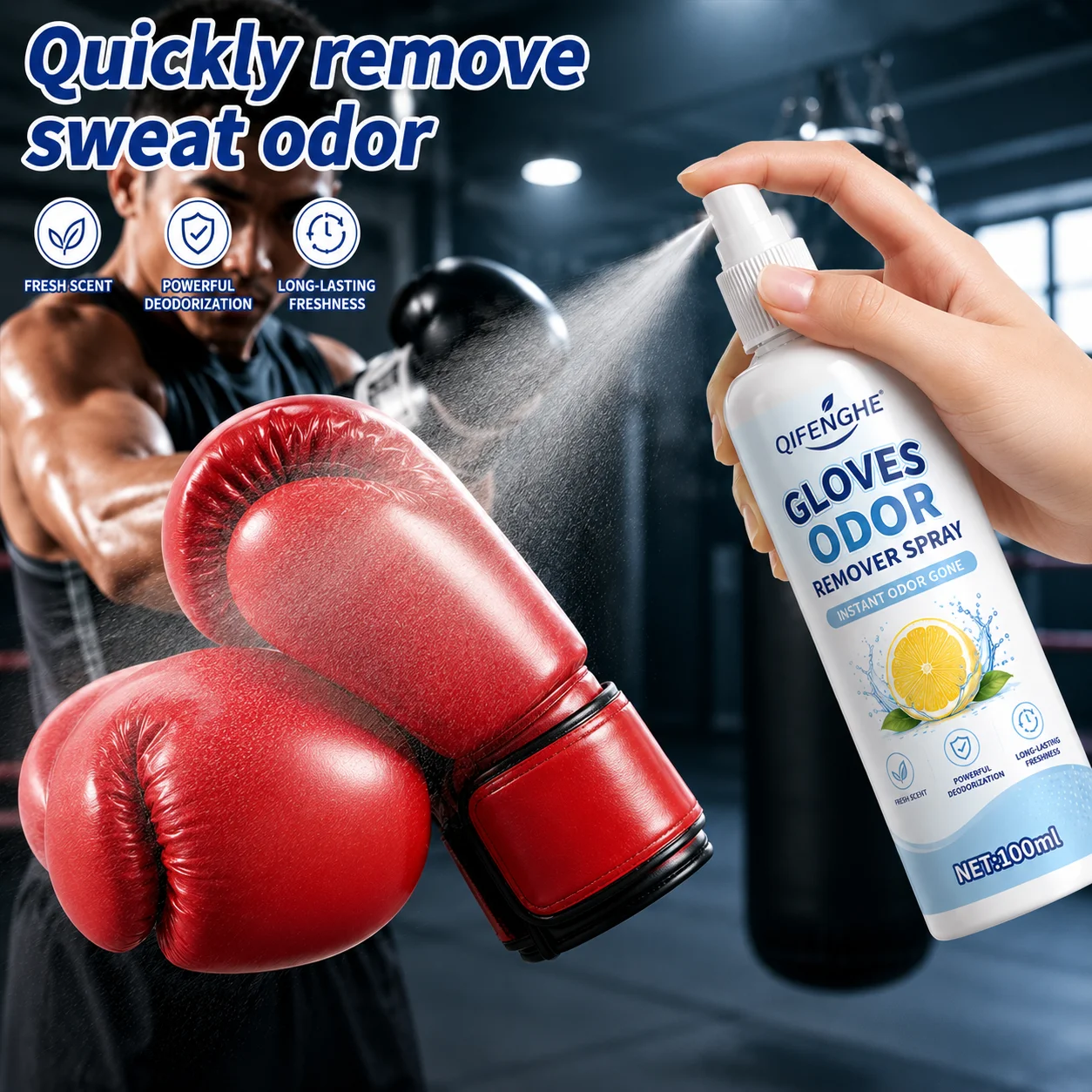 Sports Equipment Deodorizer - Boxing Glove Deodorant Spray, All-In-One Sports