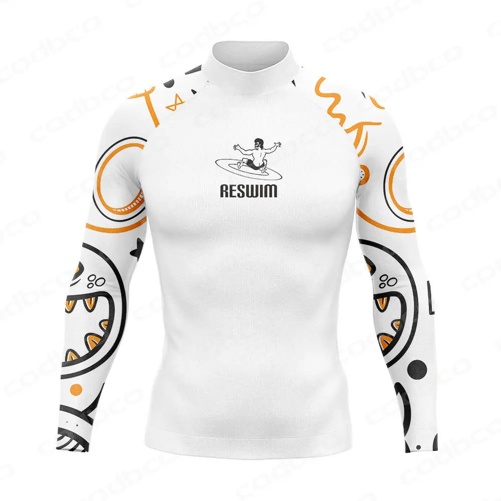 

Летние мужские рашгарды с длинными рукавами, футболки для серфинга и плавания, пляжные купальники с защитой от ультрафиолета, мужская пляжная плотная одежда, рашгарды