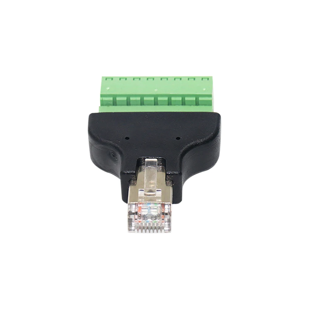 Rj45 to Screw Terminal Block 8pin Connector Ethernet rj45 Male 8 pin Screw Terminal Network Adapter Cable for CCTV DVR Accessory