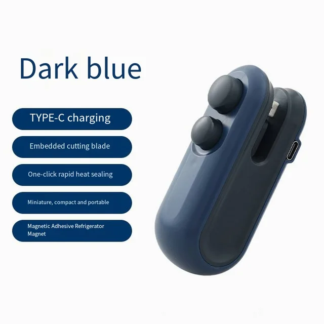 Mini Zgrzewarka USB Akumulatorowa Zgrzewarka Termiczna do Torebek Plastikowych do Przechowywania Żywności Klips do Zgrzewania Torebek Ręczna Zgrzewarka Termiczna do Żywności